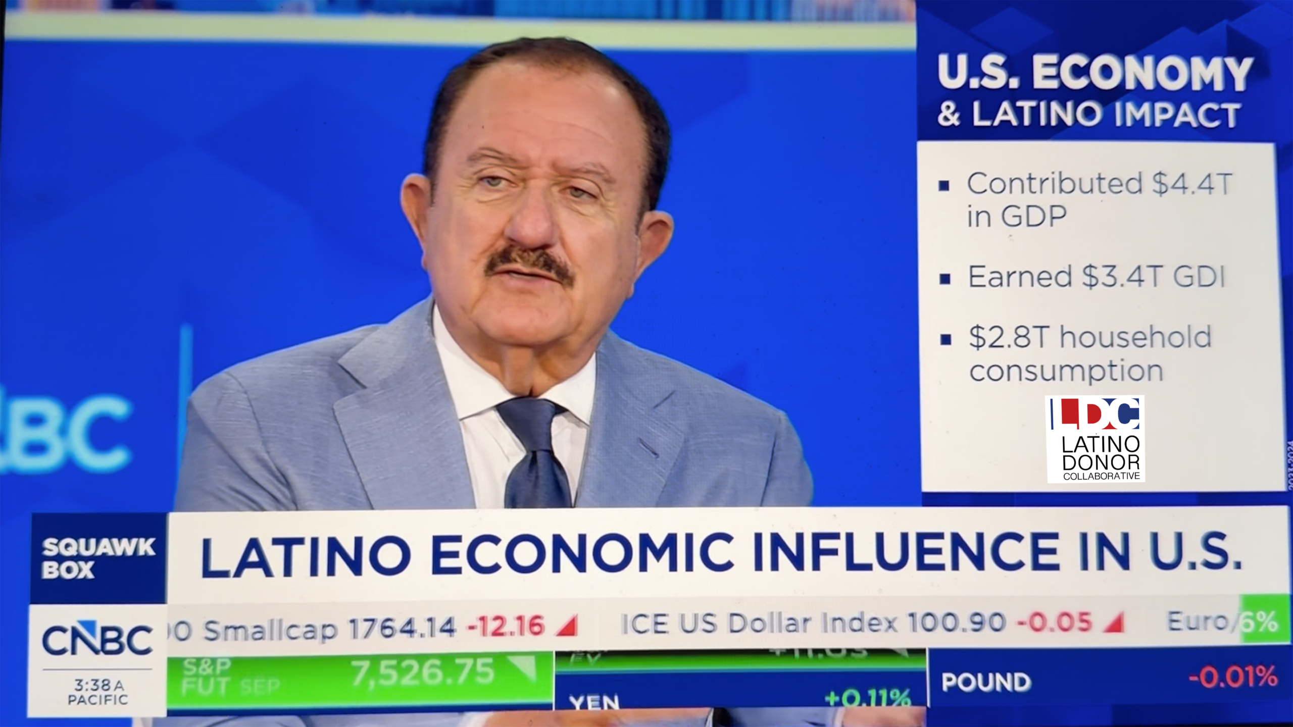 Sol Trujillo on CNBC discussing new Latino GDP